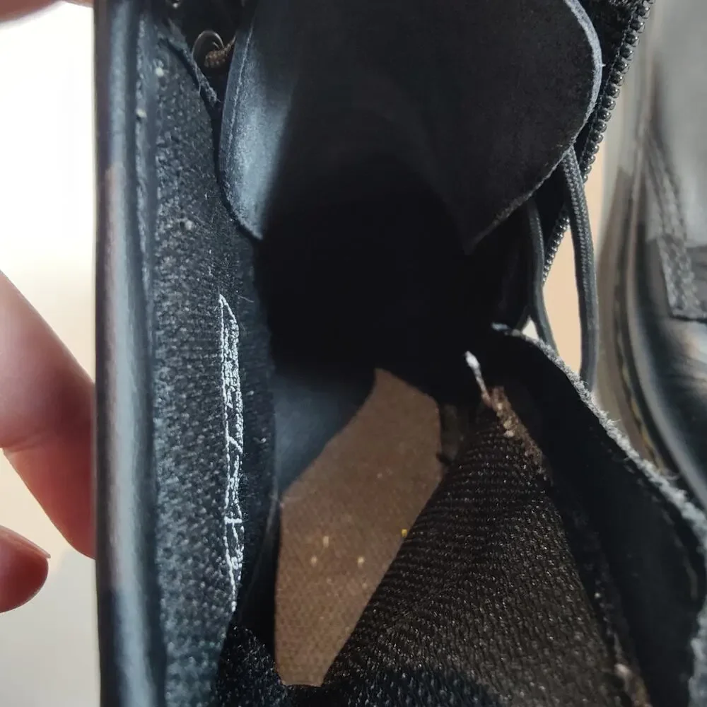 Dr. Martens Youth 3 Women's 5 Softy T Combat Boots High Top Side Zip 1460J